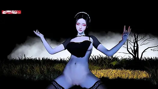 Piksel taht içinde tombul kraliçe- 3 boyutlu animasyon hentai