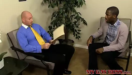 Siyah jp richards patronu mitch vaughn olmak için eğildi