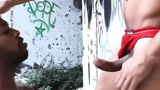 Vahşi açık havada eşcinsel harabeleri karşılaşmaları