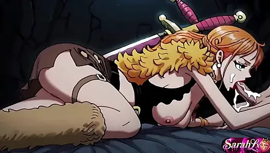 Luffy ve Nami: romantik bir macera - yapay zeka animasyonu
