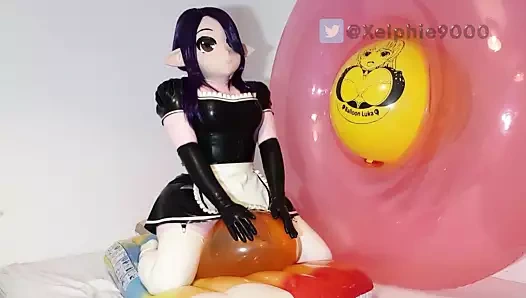 Rubber Maid Xelphie Rides a Lewd Balloon