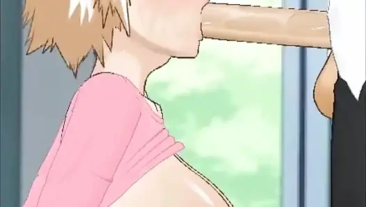 Mitsuki üvey oğluyla arkadaş olduğu için gırtlağını siktirerek ona teşekkür ediyor