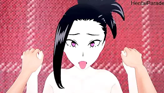 Yaoyorozu momo my hero akademi hentai ile sansürsüz seks