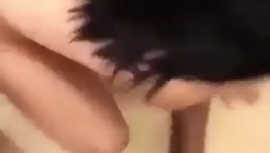 Küçük Asya sürtük alma büyük siyah horoz ve yüz