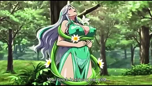 Sensual Forest Fantasy Vines Squeeze Her Big Boobs and Hips