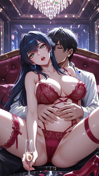 Vip yatak odasında birçok güzel striptizci ve 4 kızla bakış açısı lüks striptiz kulübü deneyimi hentai anime