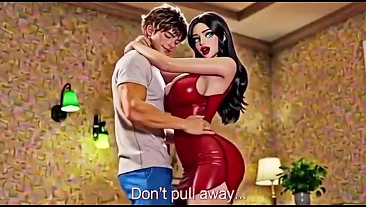 Seksi üvey anne genç üvey oğlunu büyük göğüsleri ve götüyle baştan çıkarıyor