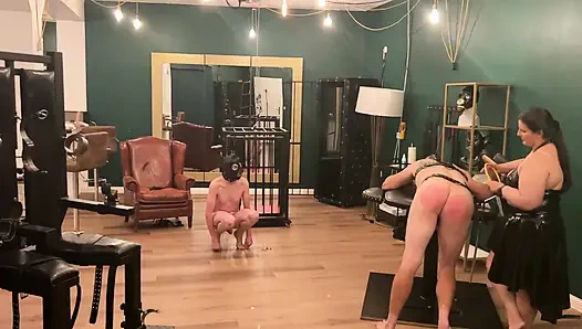 Dommes'in zonklayan oyuncaklarıyla genişleyen anal itaatkarlar