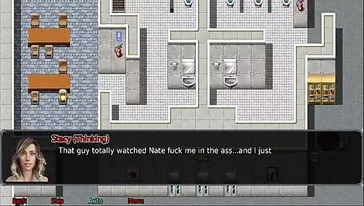 Ofis karısı #18 - Nate ve Angelo iş yerinde Stacy'yi sikiyor.