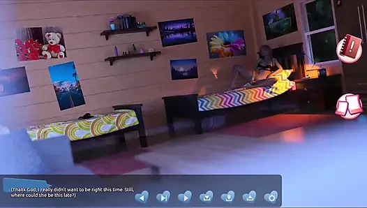 Helping the hotties #3 - Johannes took a sneak peak to see what the girl in the cabin is up to.