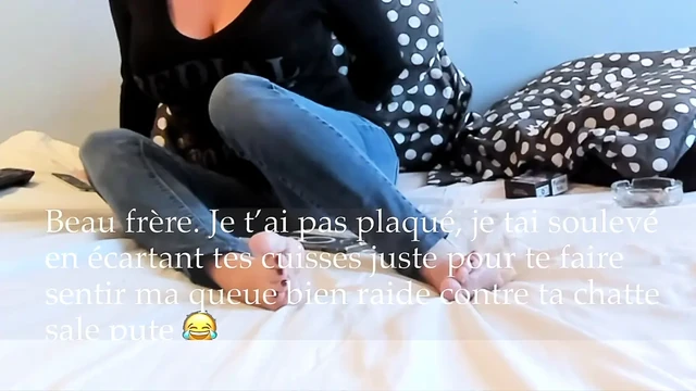 Kayınbiraderim beni sikti, prezervativi çıkardım ki orospu vajinama sıksın.