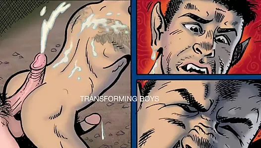 Cum dump oğlan yüksek satyr gelen başka bir büyük horoz alır