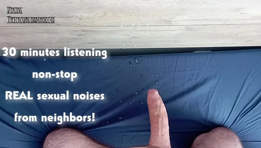 30 dakika komşulardan gelen cinsel sesleri dinliyorum (İspanyolca) ve ben kalın döller çekiyorum!