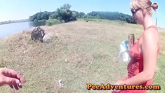 Showing Tits Outdoors and Having a Lot of Beverages.