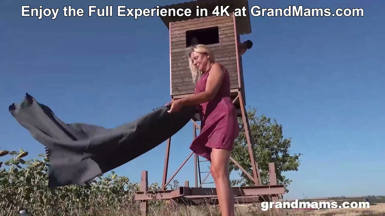 Sneaking Up on Horny Granny at GrandMams