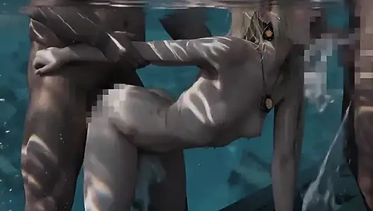 Yarı batmak, her şeyi kabul etmek - sıçramada nefes nefese kalmaya devam edin.