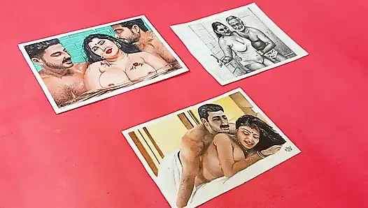 Erotic Art Or Drawing Compilation Of Sexy Desi Indian Big boobed women having sex with husband & Brother In law