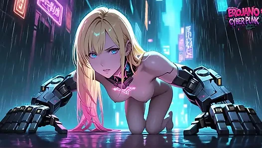 Güzel kadınlar ve cyperis ile fütürist bir dünya