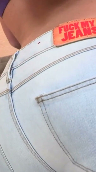 Horny Blonde College Hottie in Tight Jeans Spreading Cheeks! | Clip 1