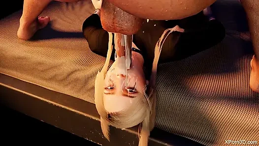 Bdsm esaret 3 boyutlu porno - büyük memeli sarışın gırtlağına kadar alıyor