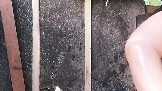 Ateşli üvey kız kardeşle kameralı duş - buharlı röntgenci eğlencesi