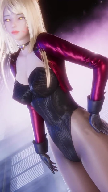 Мощный момент из "MMD Meovv - сексуальная Мяу Ахри, танец, лига легенд, хентай"