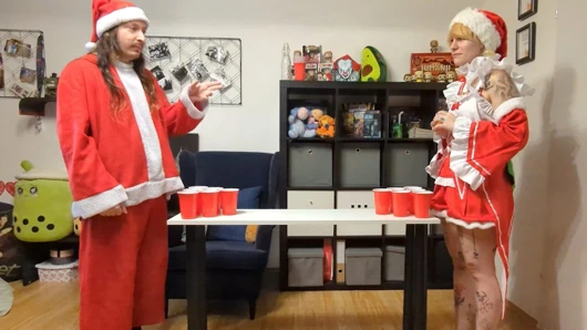 Azgın bir çift ve yeni yıl partisi seks oyunu