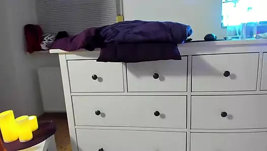 Webcam üzerinde oynayan harika bir kıçı olan kadın