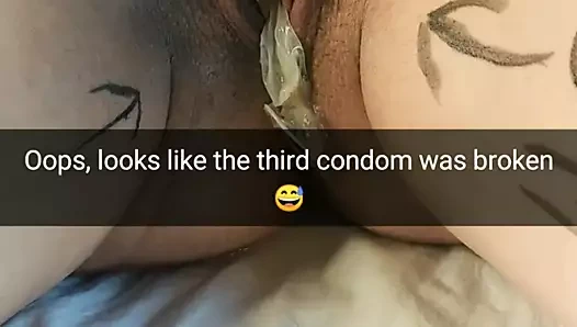 Üçüncü prezervatif kırıldı ve karım hile anal alıyor