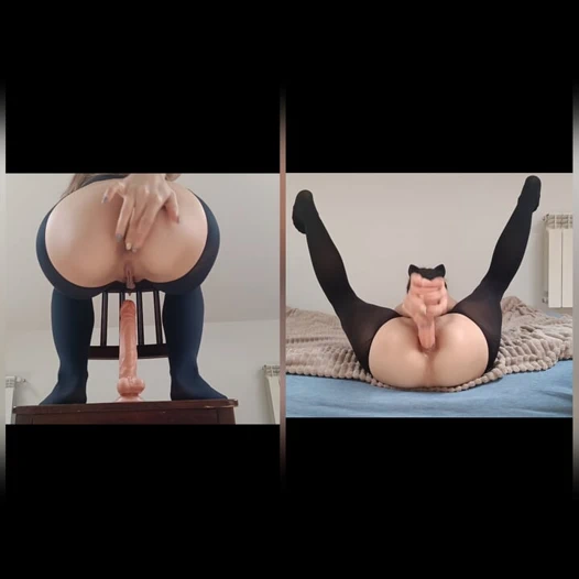 Anal + dildo)))) kitty oyuncakları🤤 seviyor