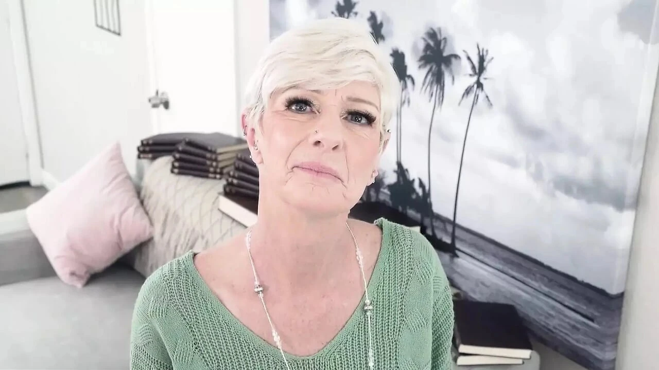 Step-grandson Accidentally Catches His Step-nana Masturbating Wildly With A Huge Sex Toy - PervNana