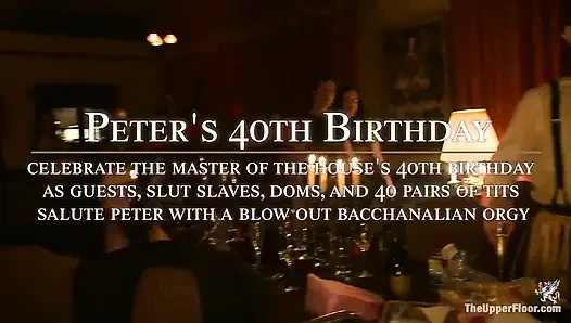 Peter'ın acworth doğum günü! Tüm memeler güvertede!