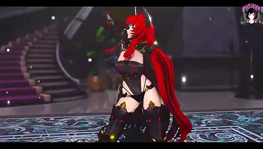 Vindicare - seksi savaşçı kız çıplak amcıkla dans ediyor