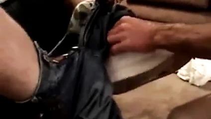 Old gay guy sucking some young guys dick