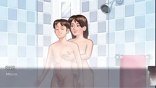 Duşta üvey anneme anal seks yaptım ve bana elle muamele çekti. DEBBIE SEKS SAHNESI!