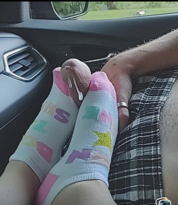 Footjob Sockjob With Girls Ankle Socks - Cum On Socks