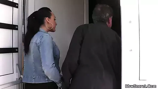 Koca koca göğüslü karısını aldatıyor - yağlı