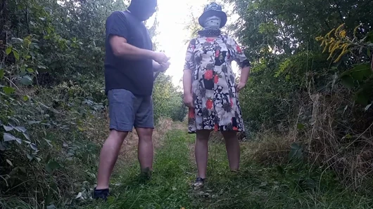 0053 Submissive Female Training Outdoors