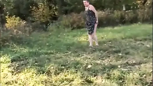 Lesbians milf hairy pussy licking fingering in the park