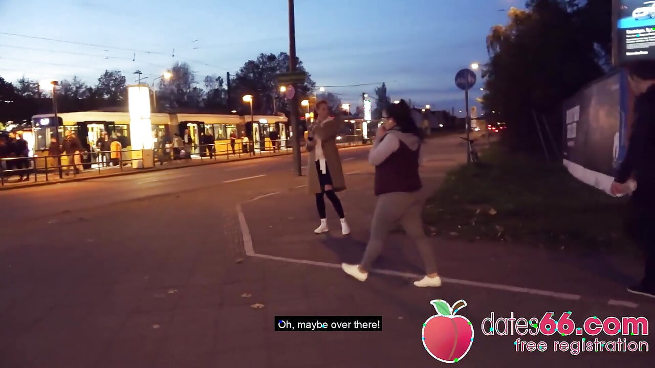 Outdoor BANG! Kessie Shy behind Berlin billboard! (ENGLISH)