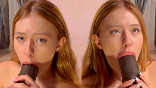 Mavi gözlü sarışın büyük siyah yarağı gırtlağına kadar alıyor - sonbahar gözyaşları