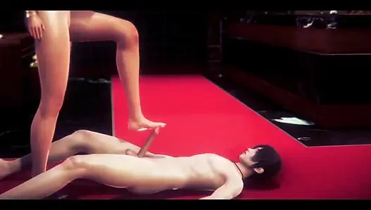 Hentai sansürsüz - yüzüne boşalma ve ayakla muamele ile nataly elle muamele - Japon Asyalı manga anime oyunu porno