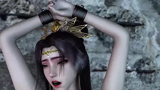 3 boyutlu ateşli Asyalı bebek ustasıyla ilk kez bdsm seks yapıyor