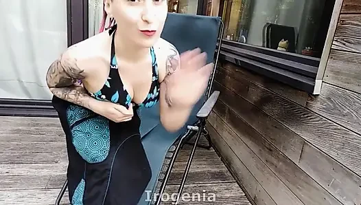 Hippi çifte penetrasyon dildo açık havada