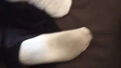 Sürtük beyaz ayak bileği çorap