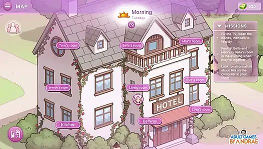 Sex apartment 2: büyük otel oyunu bölüm 2 - bella ve eva ile baharatlı karşılaşmalar