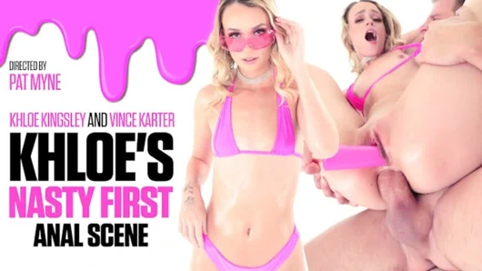 Sıkı ve minyon üniversiteli sarışın khloe kingsley için ilk anal sikiş