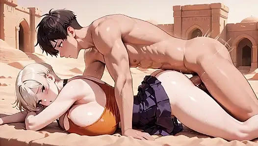 Büyük memeli sarışının güneşle dolması planlanıyor haha