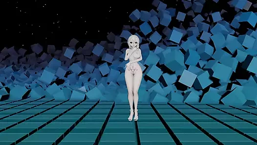 Seksi sıcak dans striptiz, elbiseli büyük memeler, büyük göt, genç kız kıçını sallıyor