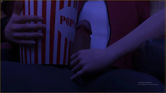 Two Horny 18 Plus Stepsisters Playing With My Cock In Theatre